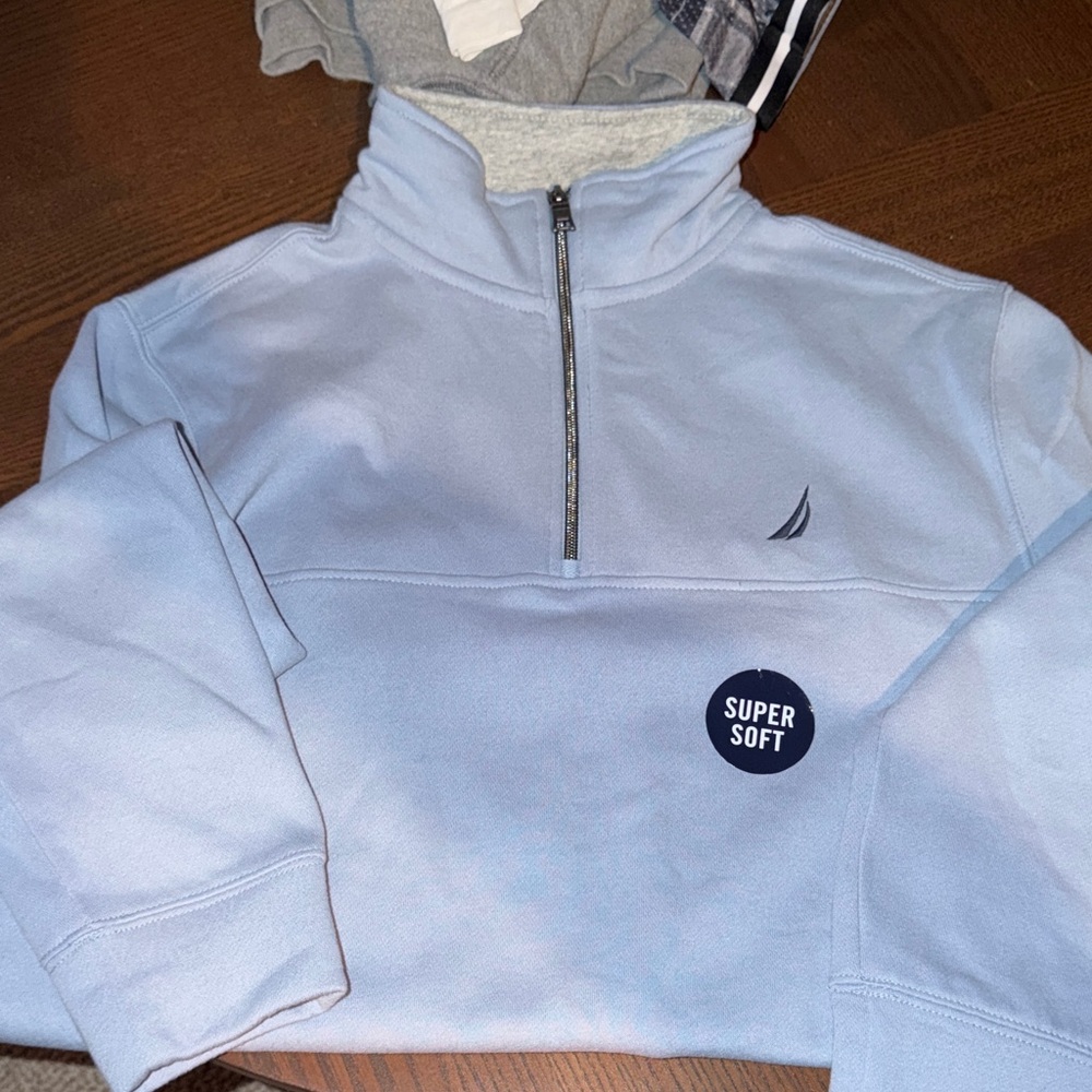 Nautica Sky Blue Quarter-Zip Pullover